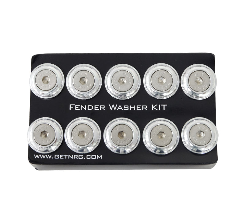 NRG Fender Washer Kit w/Rivets For Plastic (Silver) - Set of 10-thumbmail-3