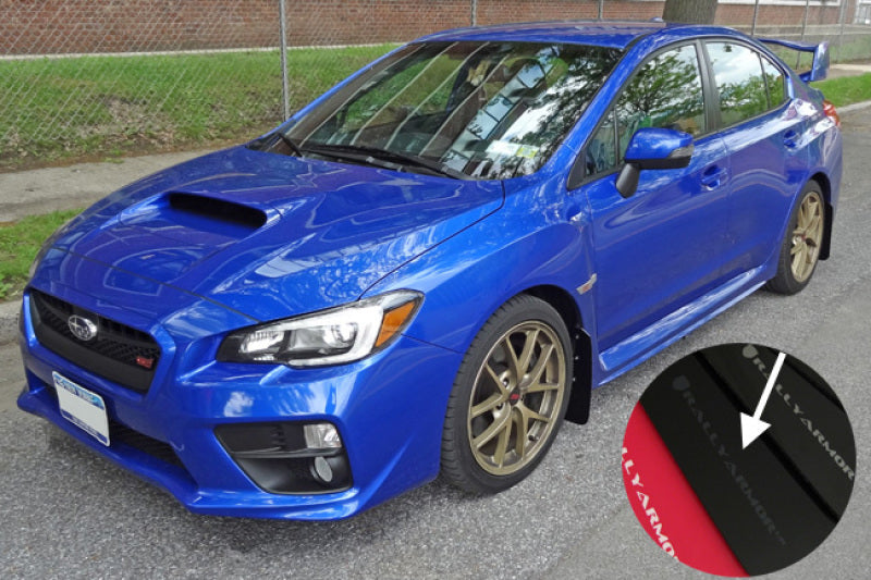 Rally Armor 15-21 Subaru WRX/STI (Sedan ONLY) Black UR Mud Flap w/ Grey Logo-thumbmail-7