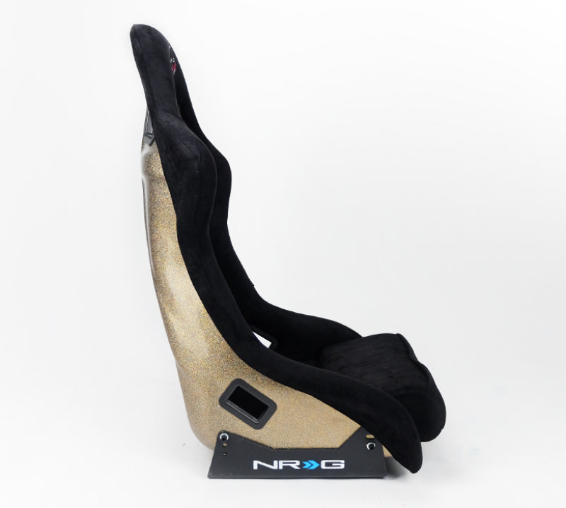 NRG FRP Bucket Seat ULTRA Edition - Large (Black Alcantara/Gold Glitter Back)-thumbmail-6
