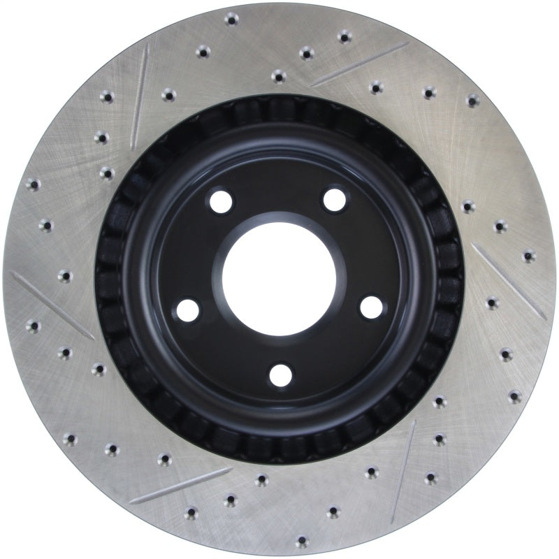 StopTech Power Slot 05-07 Cadillac XLR / 06-09 Chevy Corvette Front Left Drilled & Slotted Rotors-thumbmail-6