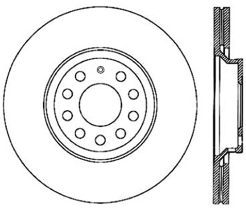 StopTech 09 VW Passat CC / 06-09 Passat Slotted & Drilled Left Rear Rotor-thumbmail-2