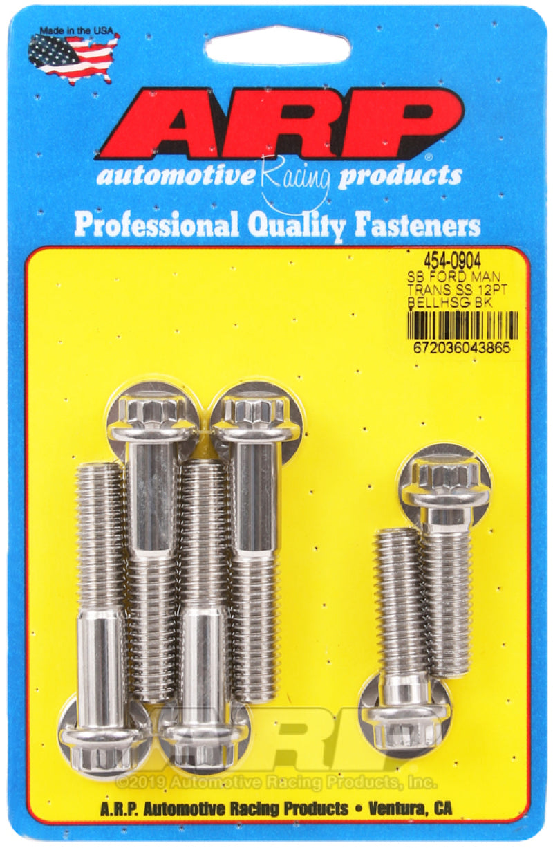 ARP Small Block Ford Manual Transmission 12pt Bellhousing Bolt Kit - Polished Stainless Steel-thumbmail-1