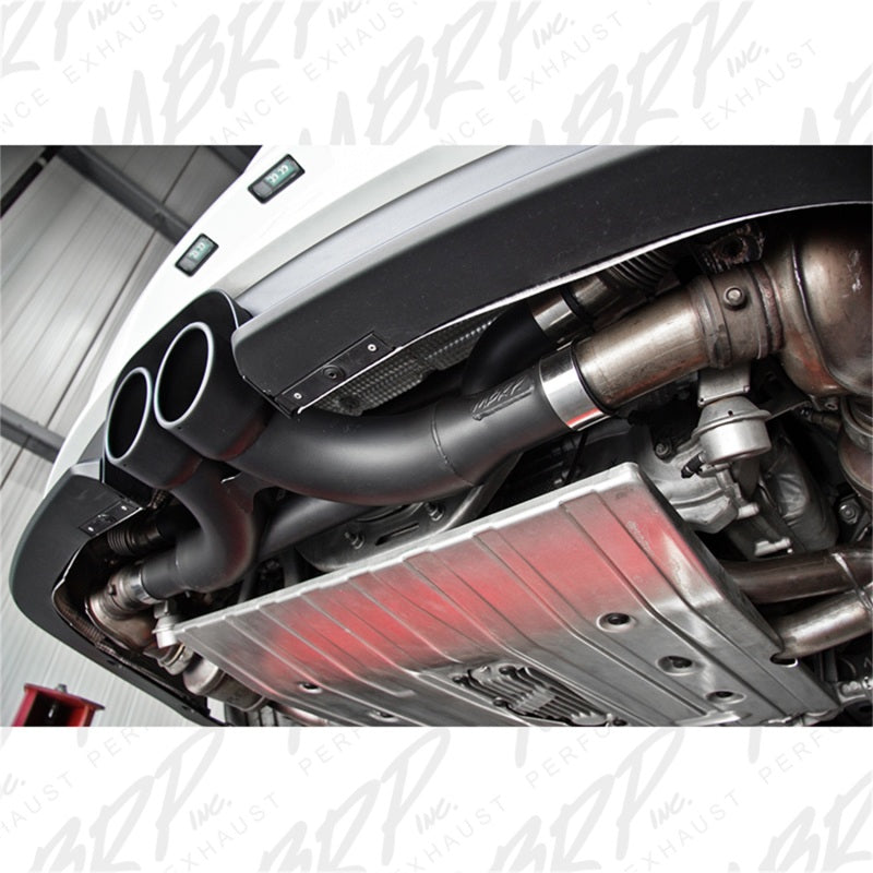 MBRP 14-15 Porsche GT3/GT3RS 3in Center Muffler Bypass 4in Tips - Black Coated-thumbmail-7