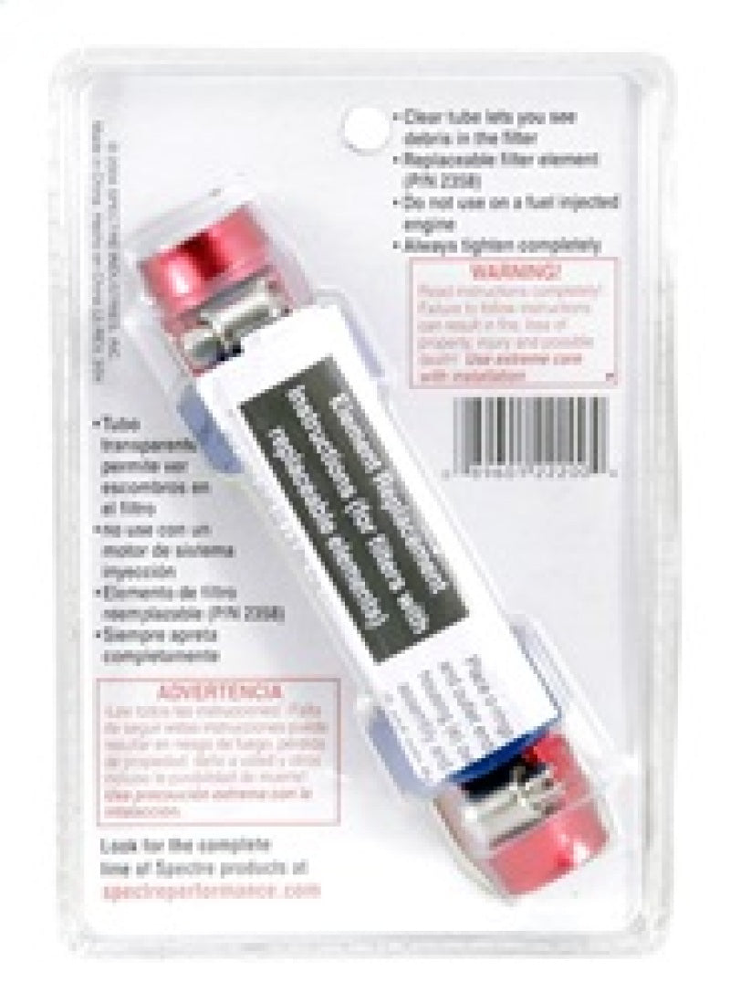 Spectre Pro-Plumbing Fuel Filter 3/8in. - Red/Blue-thumbmail-9