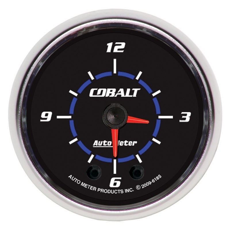 Autometer Cobalt 2-1/16in 12 Hour Analog Clock-thumbmail-1