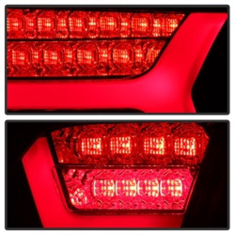 Spyder 09-12 Audi A6 LED Tail Lights - Red Clear (ALT-YD-AA609-LED-RC)