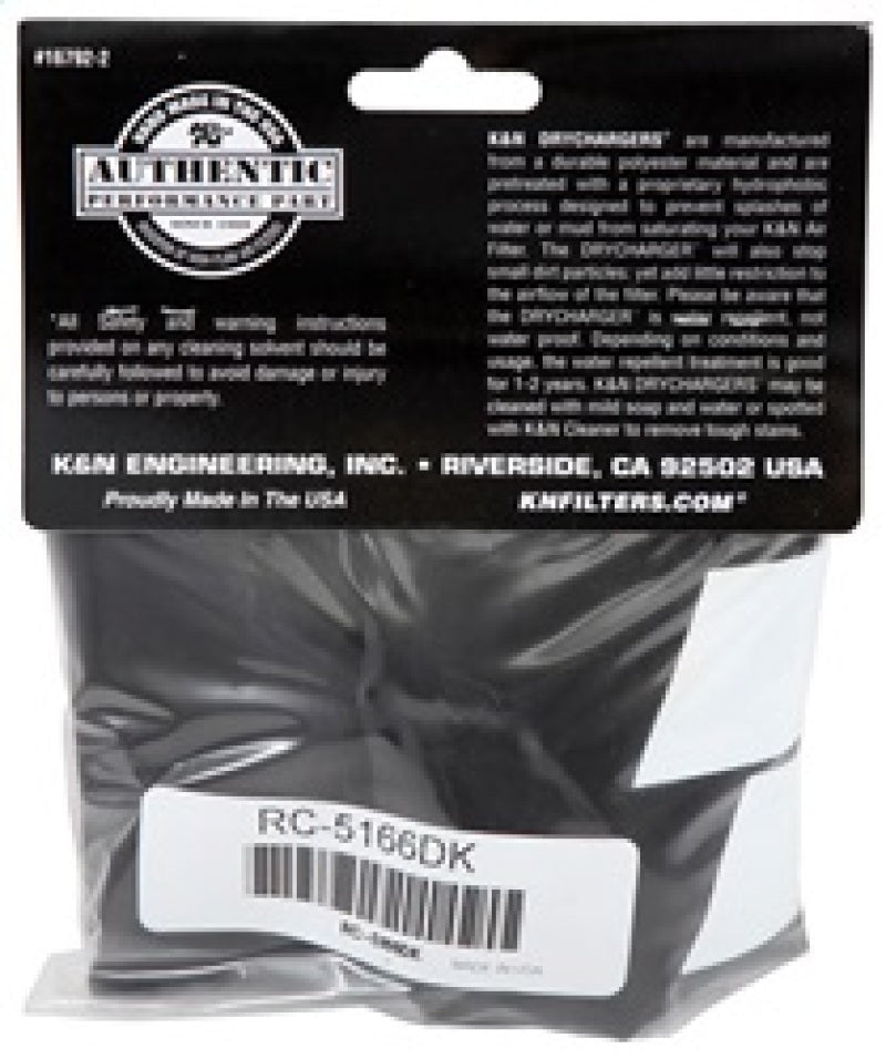 K&N Round Tapered Drycharger Air Filter Wrap 8in B ID x 6.625in T ID x 10.5in H-thumbmail-6