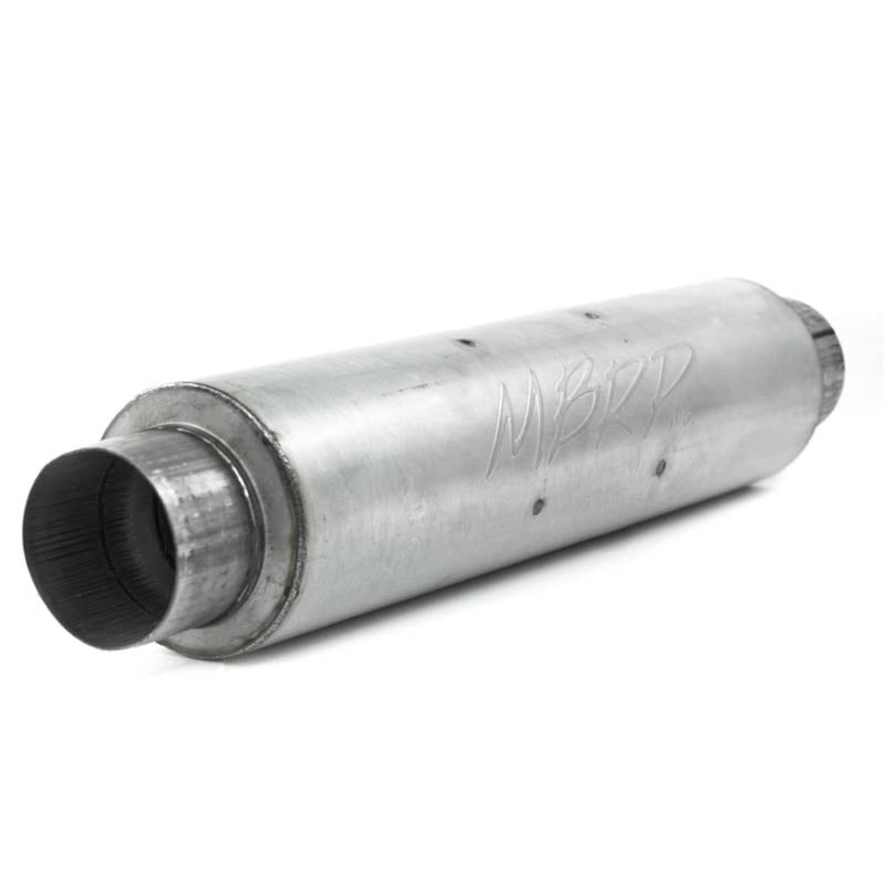 MBRP Universal Quiet Tone Muffler 4in Inlet/Outlet 24in Body 6in Dia 30in Overall Aluminum-thumbmail-2