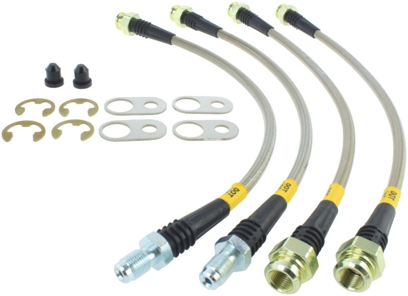 StopTech 08-10 Mitsubishi Lancer Ralliart Stainless Steel Rear Brake Lines-thumbmail-1