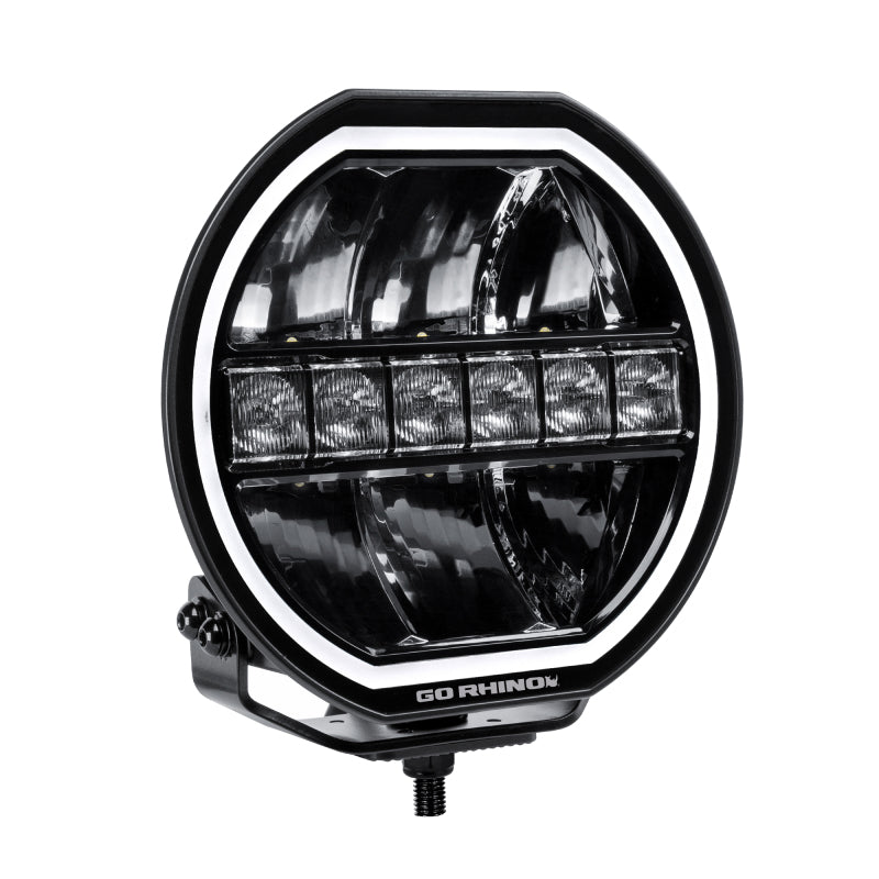 Go Rhino Xplor Blackout Series Maxline LED Hi/Low Beam w/Multi DRL (Surface Mount) 9in. - Blk-thumbmail-8