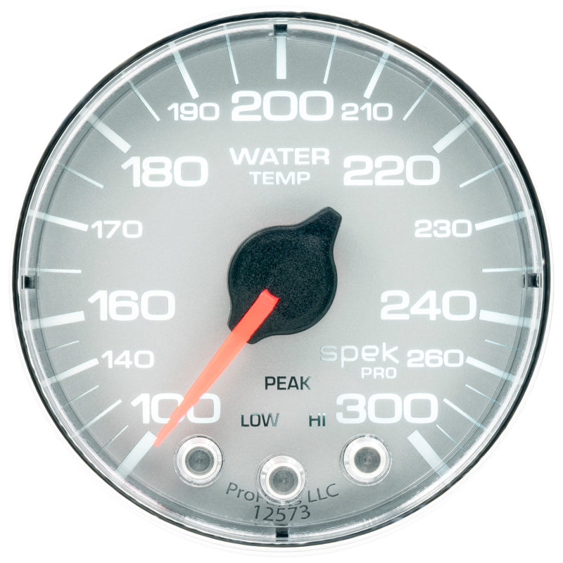 Autometer Spek-Pro Gauge Water Temp 2 1/16in 300f Stepper Motor W/Peak & Warn Slvr/Chrm-thumbmail-2
