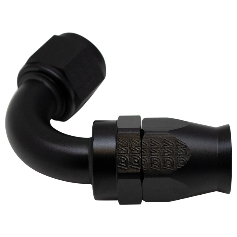 DeatschWerks 10AN Female Flare Swivel 120-Degree Hose End PTFE - Anodized Matte Black-thumbmail-2