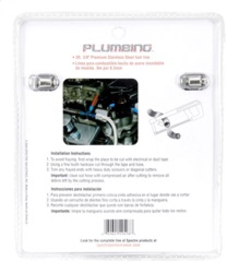 Spectre Stainless Steel Flex Fuel Line 3/8in. ID - 3ft. w/Chrome Clamps-thumbmail-10