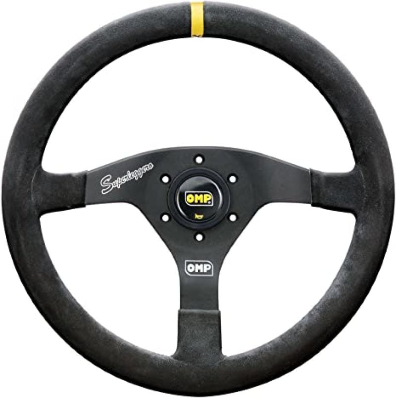 OMP Velocita Superleggero Suede Leather 350mm Diameter Steering Wheel Black-thumbmail-1