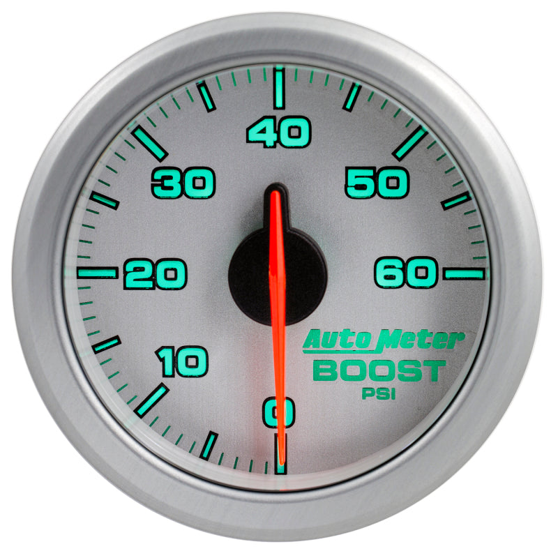Autometer Airdrive 2-1/6in Boost Gauge 0-60 PSI - Silver-thumbmail-4