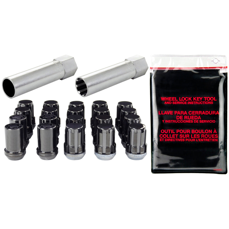 McGard SplineDrive Tuner 5 Lug Install Kit w/Locks & Tool (Cone) M12X1.5 / 13/16 Hex - Blk-thumbmail-3
