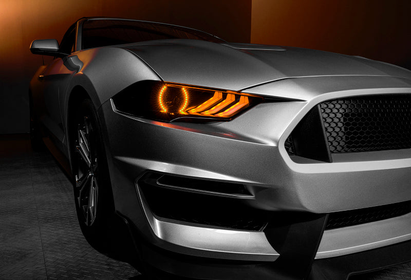 Oracle 18-21 Ford Mustang Dynamic DRL Upgrade w/ Halo Kit & Sequential Turn Signal - ColorSHIFT-thumbmail-17