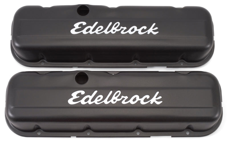 Edelbrock Valve Cover Signature Series Chevrolet 1965 and Later 396-502 V8 Low Black-thumbmail-2