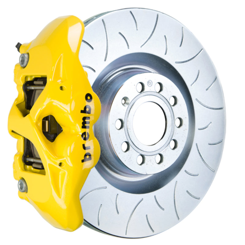 Brembo 05-10 Jetta GLI Front GT BBK 4 Piston Cast 345x30 1pc Rotor Slotted Type3-Yellow-thumbmail-1