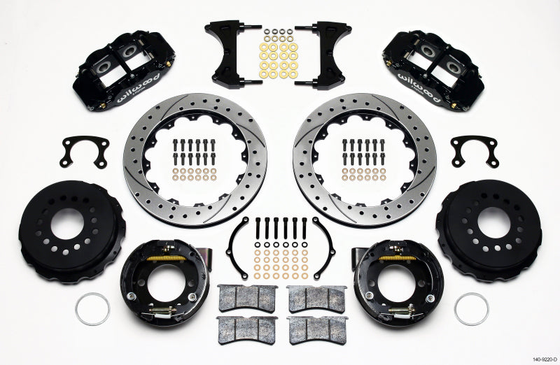 Wilwood Narrow Superlite 4R Rear P-Brk Kit 12.88in Drilled Small Ford 2.50in Offset-thumbmail-1