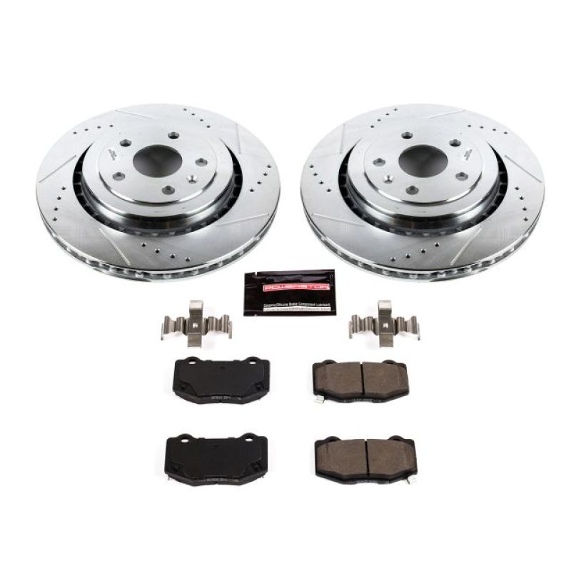 Power Stop 16-18 Cadillac ATS Rear Z23 Evolution Sport Brake Kit-thumbmail-1