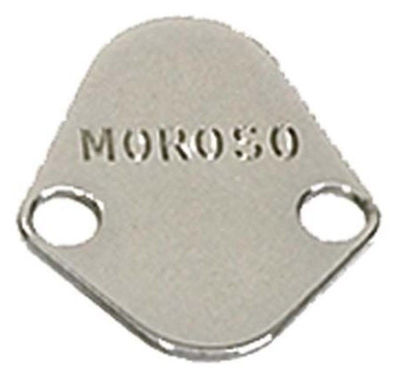 Moroso Chevrolet Big Block/Chrysler 273-440/Ford Fuel Pump Block-Off Plate - Chrome Plated Steel-thumbmail-1