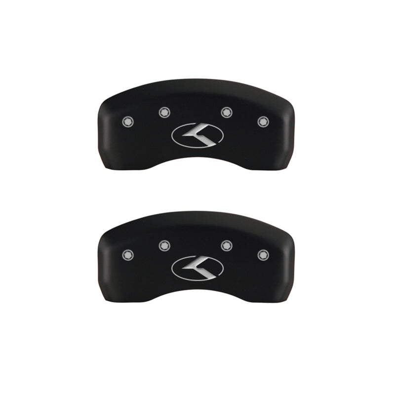 MGP 4 Caliper Covers Engraved Front & Rear Circle K/Kia Red finish silver ch-thumbmail-3