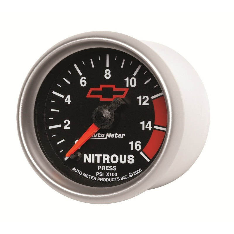 Autometer GM Bowtie Black 2-1/16in 0-1600 PSI Nitrous Pressure - Digital Stepper Motor-thumbmail-3