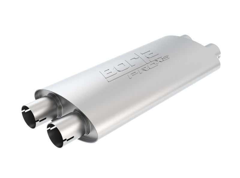Borla Pro-XS 2.25in Tubing 19in x 4in x 9.5in Oval Notched Dual In / Dual Out Muffler-thumbmail-2