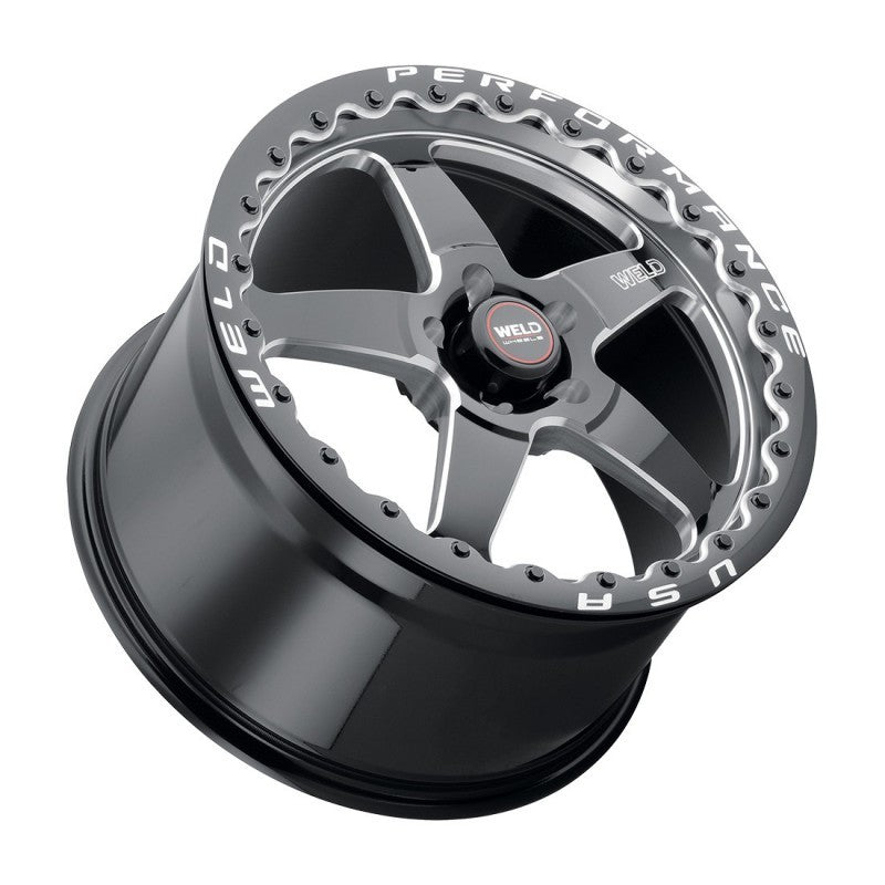 Weld Magnum Import 13x10 / 4x100mm BP / 5in. BS Black Wheel - Black Single Beadlock MT-thumbmail-3