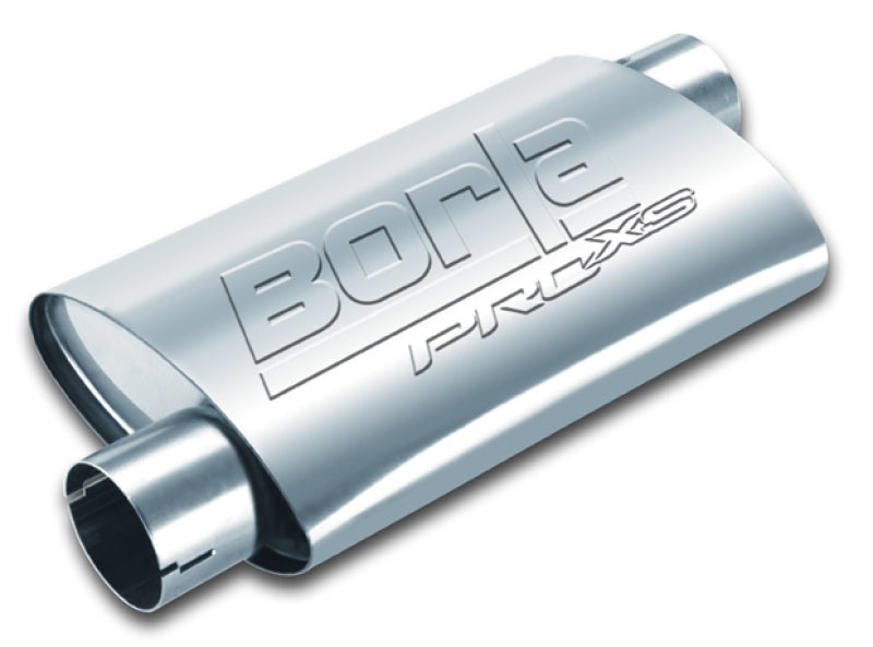 Borla Universal Pro-XS Oval 2in Inlet/Outlet Offset/Offset Notched Muffler-thumbmail-1