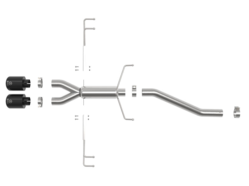 aFe Takeda 2.5in 304SS Axle-Back Exhaust System 17-19 Honda Civic Type R L4-2.0L (t) - Black Tip-thumbmail-4