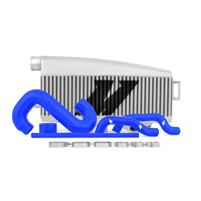 Mishimoto Subaru 02-07 WRX/04-07 STi Top-Mount Intercooler Kit - Powder Coated Silver & Blue Hoses-thumbmail-1