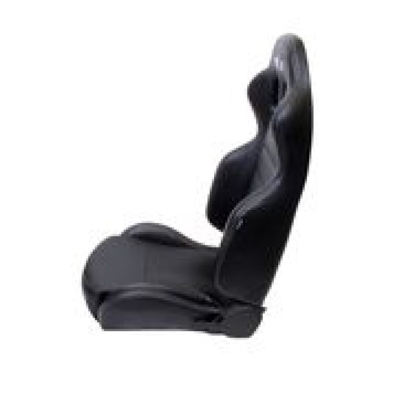 NRG Reclinable Sport Seats (Pair) PVC Leather w/NRG Logo - Black w/White Stitching-thumbmail-4
