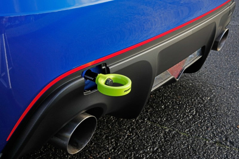 Perrin 13-20 & 2022 Subaru BRZ / 13-16 Scion FRS / 17-20 Toyota 86 Tow Hook Kit (Rear) - Neon Yellow-thumbmail-5