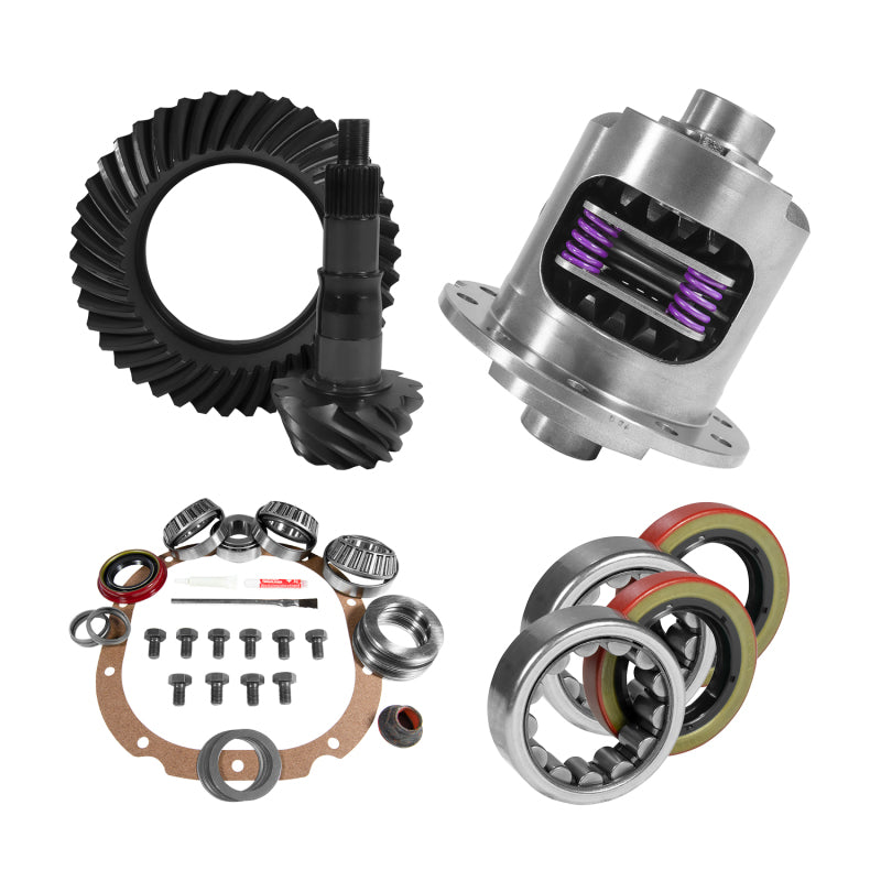 Yukon 8.8in Ford 3.27 Rear Ring & Pinion Install Kit 31 Spline Positraction 2.53in Axle Bearings-thumbmail-1