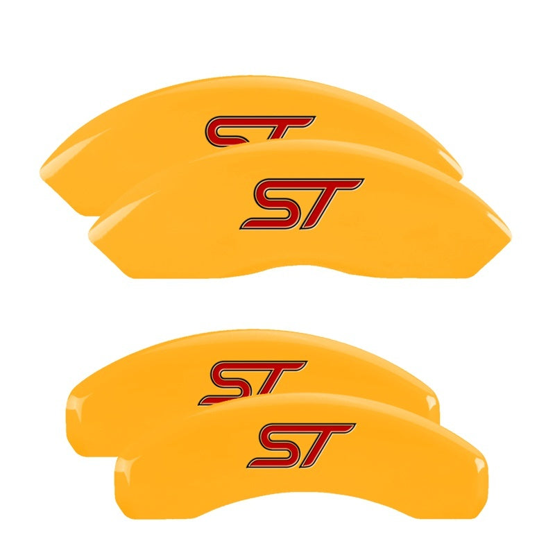 MGP 4 Caliper Covers Engraved Front & Rear No bolts/ST Yellow finish black ch-thumbmail-1