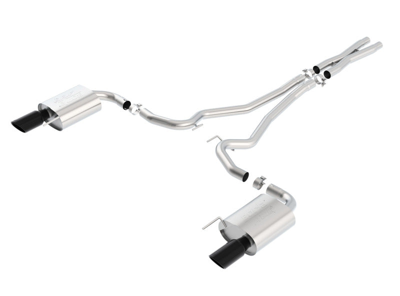 Borla Atak S Cat-Back 15-17 Ford Mustang GT 5.0L V8 MT/AT 2.5in pipe 4in tip (Black Chrome)-thumbmail-2