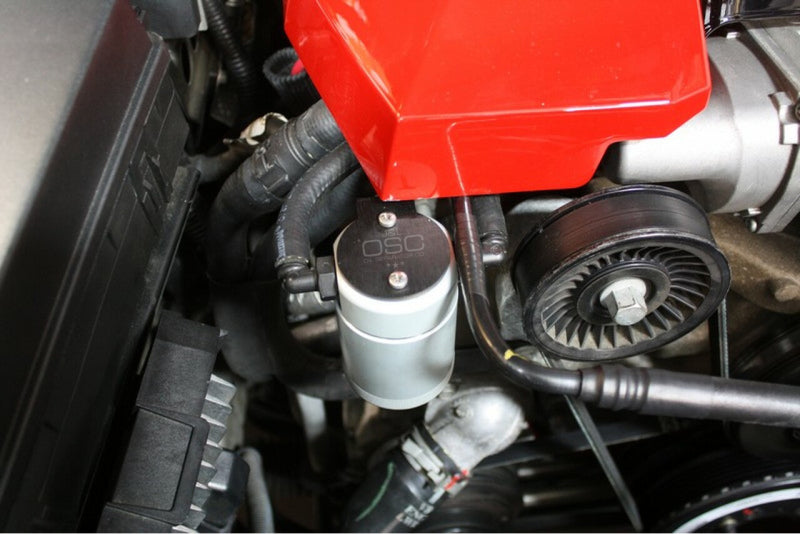 J&L 10-15 Chevrolet Camaro LS3 6.2L Passenger Side Oil Separator 3.0 - Clear Anodized-thumbmail-2