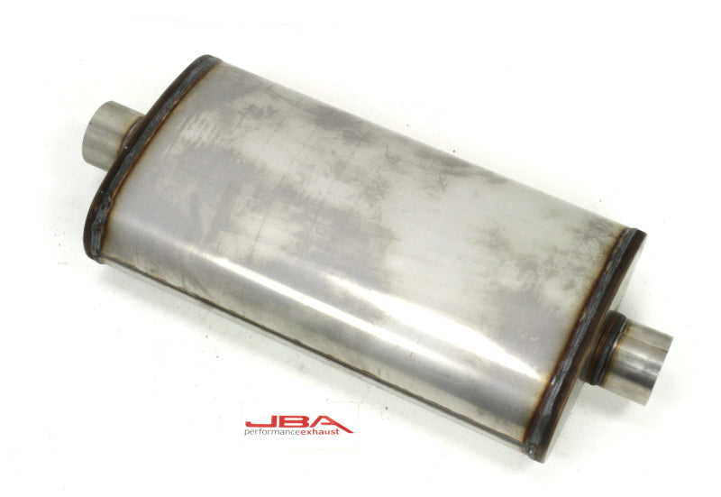 JBA Universal Dual Core 304SS Muffler 22x11x6 3in Inlet Diameter-thumbmail-2