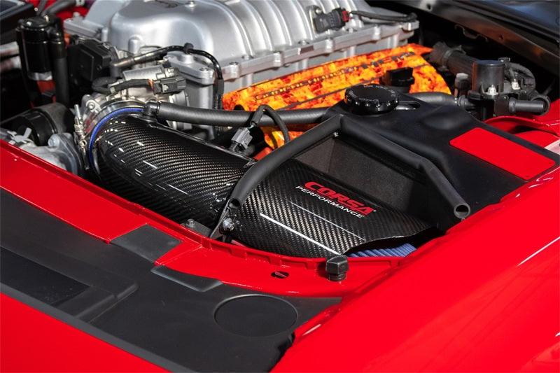 Corsa 19-21 Dodge Challenger SRT/Hellcat/Redeye/Demon Carbon Fiber Air Intake w/ DryTech 3D No Oil-thumbmail-2