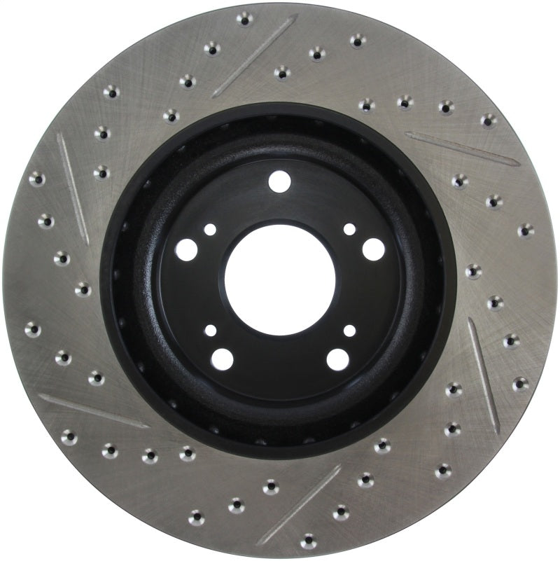 StopTech 02-06 Acura RSX Type S / 06-09 Honda Civic Si Slotted & Drilled Left Front Rotor-thumbmail-11