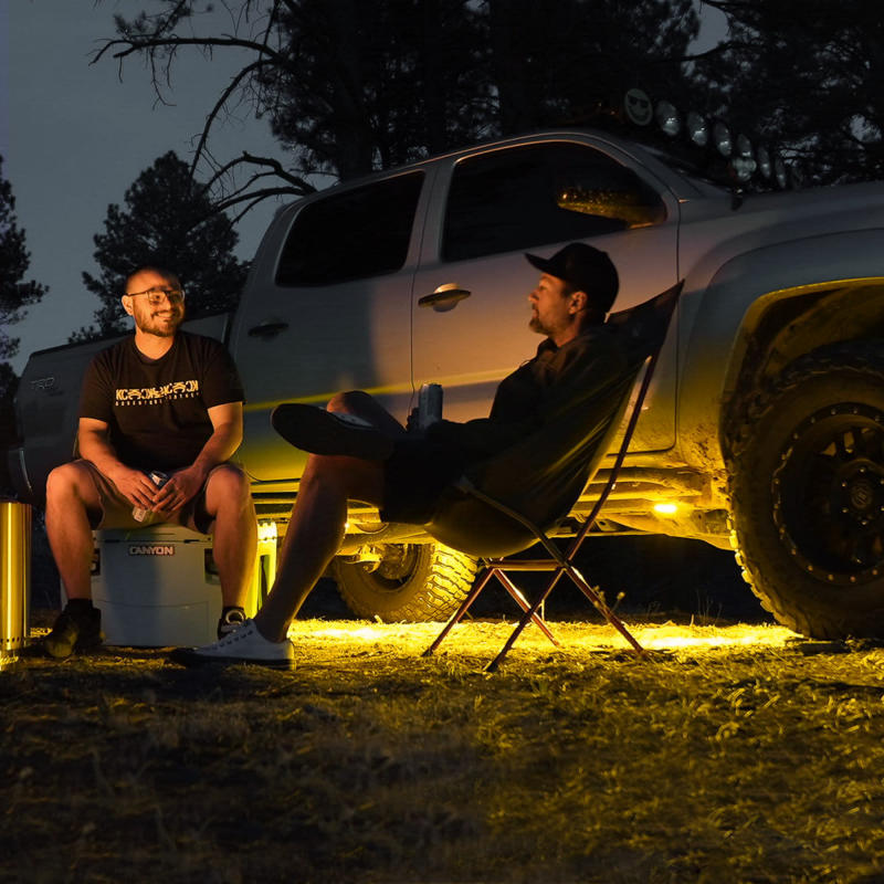 KC HiLiTES Cyclone V2 LED - Rock Light - 6-Light System - Amber - 5W Flood Beam-thumbmail-3