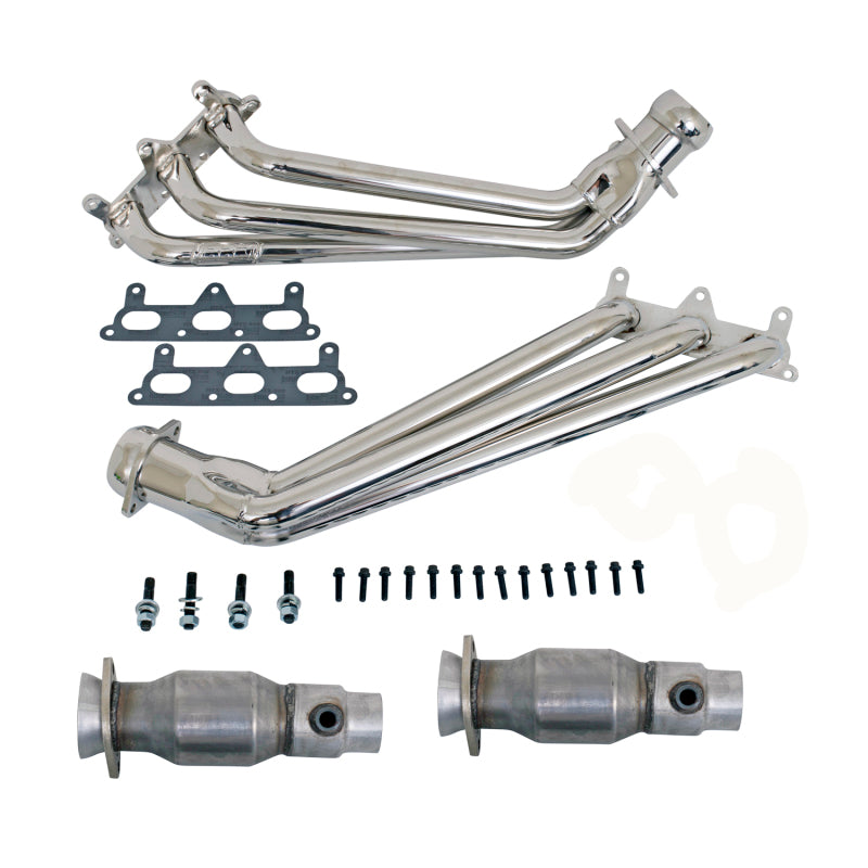 BBK 10-11 Camaro V6 Long Tube Exhaust Headers With Converters - 1-5/8 Chrome-thumbmail-2