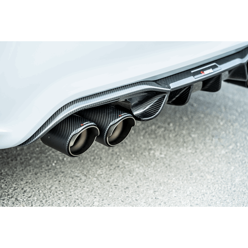 Akrapovic 2018+ BMW M2 Competition/M2 CS (F87N) Slip-On Line (Titanium) w/Carbon Fiber Tips-thumbmail-2