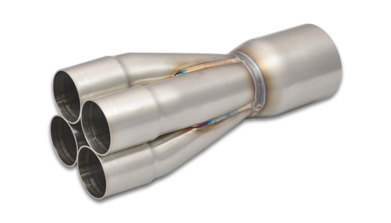 Vibrant 4-1 SS Merge Collectors (1-3/4in Inlet Slipover ID 2-1/2in Merge Outlet OD) Single Unit-thumbmail-2
