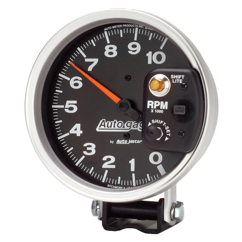 Autometer AutoGage 5in / 10k RPM / Pedestal Mount Black Tachometer w/ Shift Light-thumbmail-2
