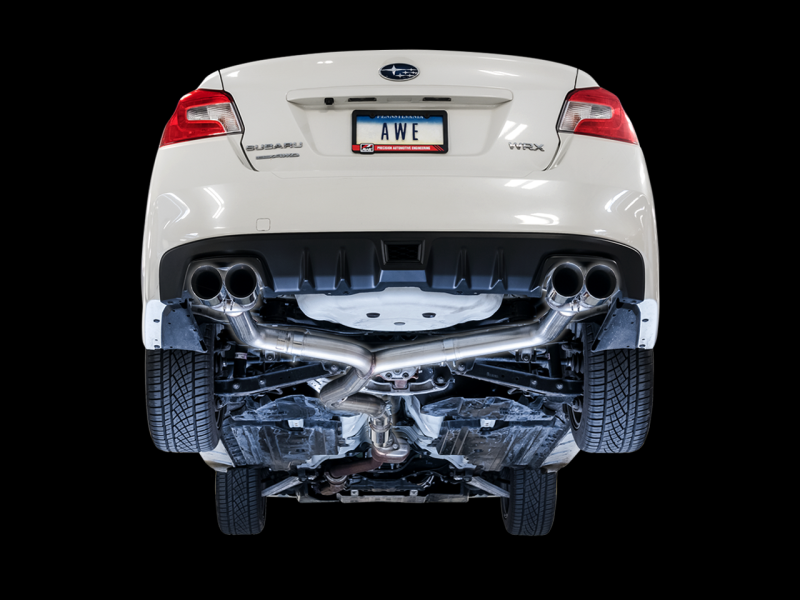 AWE Tuning Subaru WRX/STI VA/GV Sedan Track Edition Exhaust - Chrome Silver Tips (102mm)-thumbmail-8