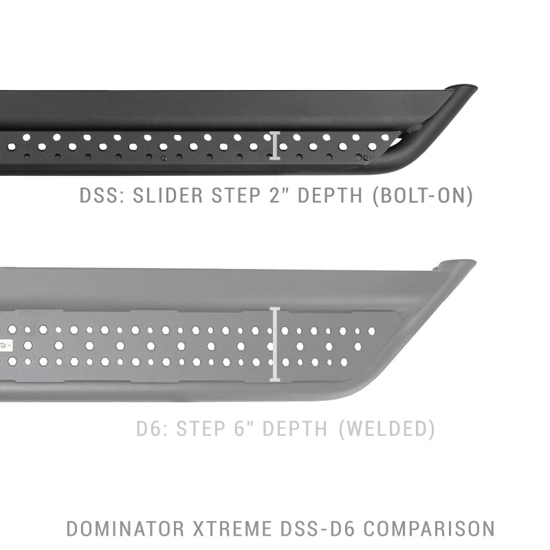 Go Rhino Dominator Extreme DSS Sliders - Tex Blk - 80in-thumbmail-3