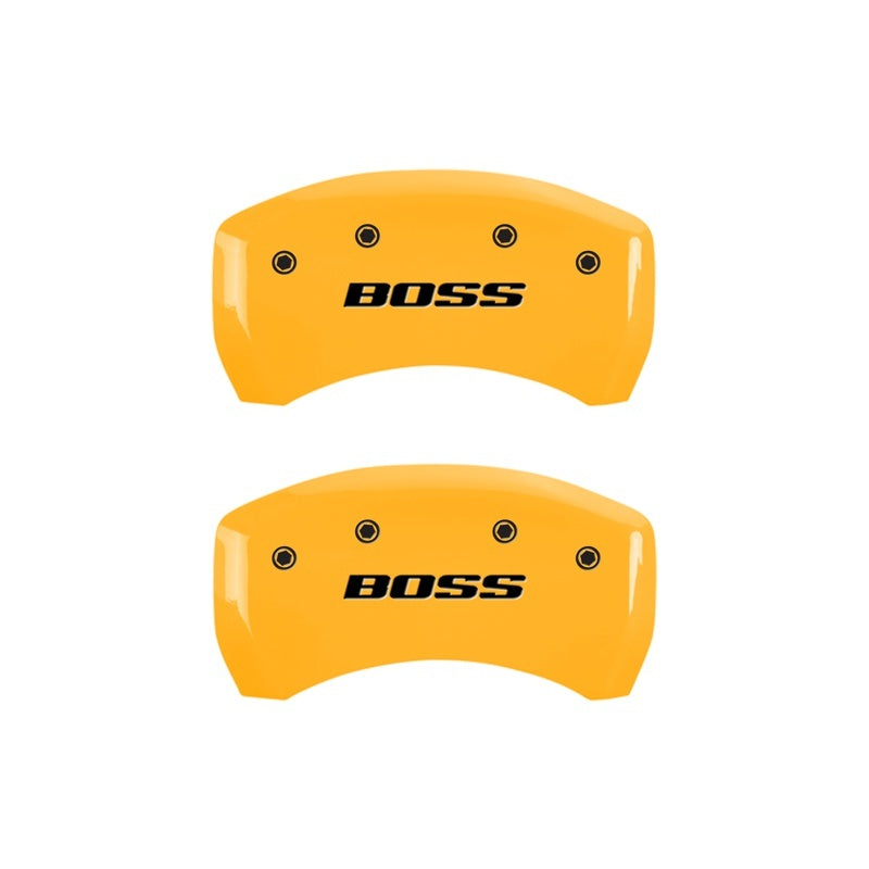 MGP Rear set 2 Caliper Covers Engraved Rear Boss Yellow finish black ch-thumbmail-2